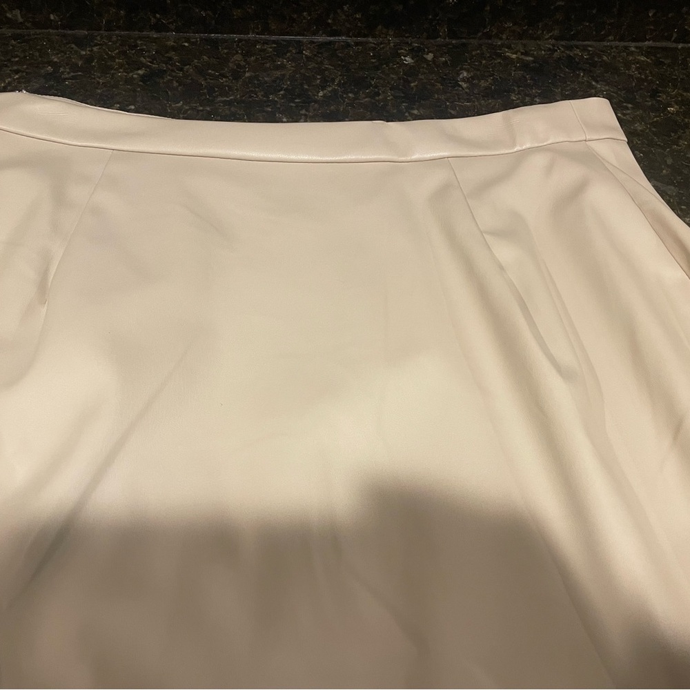 Faux Leather Midi Skirt - Picture 3 of 11